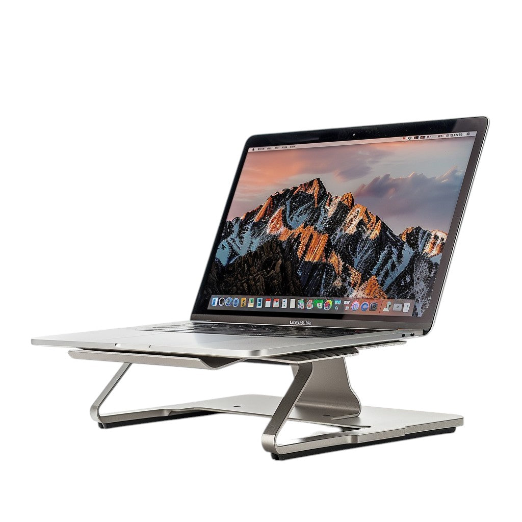 Agld Sleek Aluminum Adjustable Laptop Stand - Ergonomic Portable Notebook Riser
