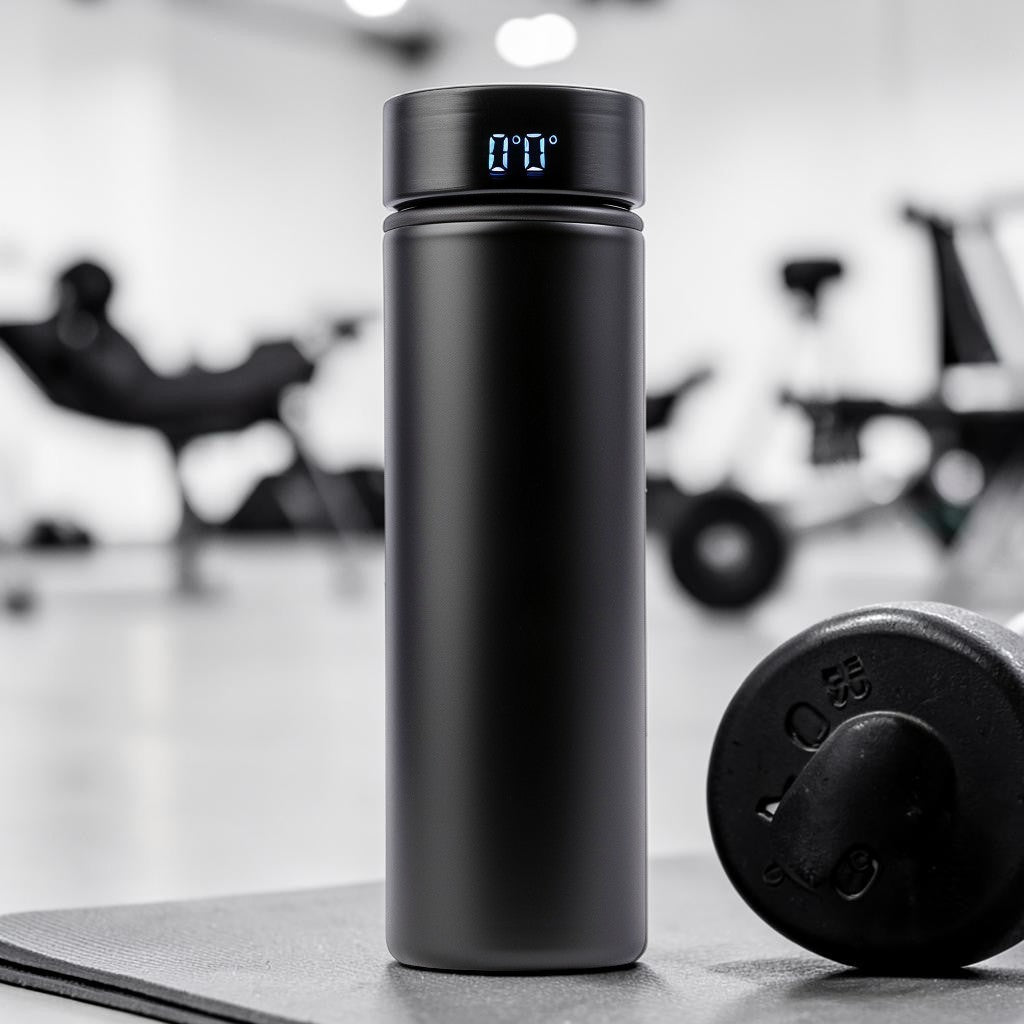 Agld Smart Stainless Steel Vacuum Insulated Bottle - LED Temperature Display Water Flask